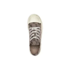Nízké tenisky Paris „Tan Allover Logo Cotton and White Rubber“ 688754W3RQ22298
