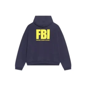 Oboustranná mikina s kapucí FBI „Navy“ k Roku tygra 681472TLVM44084