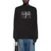 Originální mikina Balenciaga s kulatým výstřihem „Black“ 652981TIVA21000