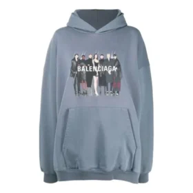 Originální oversized mikina s kapucí Balenciaga „šedá“ 620973TIV481404