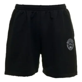 Šortky s logem z česaného úpletu „Washed Black“ 676137TMVA39034