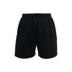 Šortky s logem z česaného úpletu „Washed Black“ 676137TMVA39034