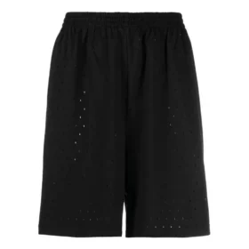 Šortky s perforovaným elastickým pasem „Black“ 674591TMVD41000