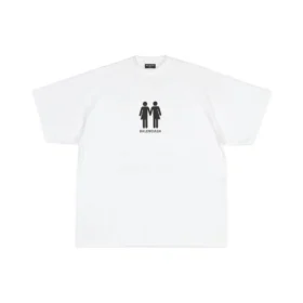 Oversized bavlněné tričko Pride 22 „White Black“ 694576TMVO20904