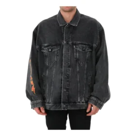 Oversized Denim Bundy Metallica „Washed Black Orange“ 694504TBP471055