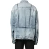 Oversized Denim bundy s prořezanými pruhy „Blue“ 697779TMW264437