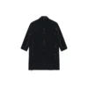 Oversized kabát s hrubými okraji a kostkovaným vzorem „Black White“ 704487TMU181070