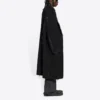 Oversized kabát s hrubými okraji a kostkovaným vzorem „Black White“ 704487TMU181070