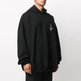 Oversized mikina s kapucí k olympijským hrám v Paříži „Black“ 620973TIV451070