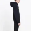 Oversized mikina s kapucí z interlockového úpletu „Black Yellow“ 578138TEV191361