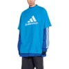 Oversized tričko Balenciaga x adidas „Blue“ 731769TNVP34024