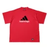 Oversized tričko Balenciaga x adidas „Red“ 712398TNVA66278