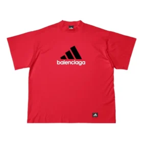 Oversized tričko Balenciaga x adidas „Red“ 712398TNVA66278