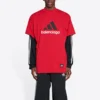 Oversized tričko Balenciaga x adidas „Red“ 712398TNVA66278