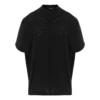 Oversized tričko s kulatým výstřihem a síťovinou „Black“ 694576TMVD41000