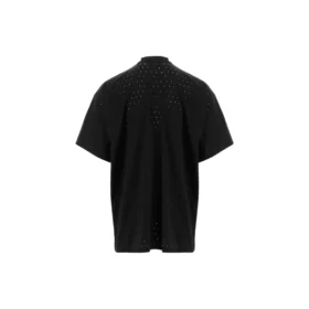Oversized tričko s kulatým výstřihem a síťovinou „Black“ 694576TMVD41000