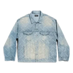 Oversizedová bundy Bal Diagonal Allover „Světle modrý japonský prstencový Denim“ 773616TPW534868