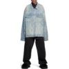 Oversizedová bundy Bal Diagonal Allover „Světle modrý japonský prstencový Denim“ 773616TPW534868