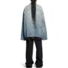 Oversizedová bundy Bal Diagonal Allover „Světle modrý japonský prstencový Denim“ 773616TPW534868