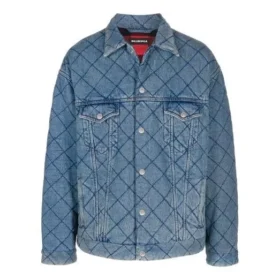 Oversizedová vycpaná Denim bundy „Blue“ 646923TDW154762