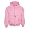 Ovocná mikina s kapucí a zipem „Faded Dirty Pink“ 803264TRVS59568