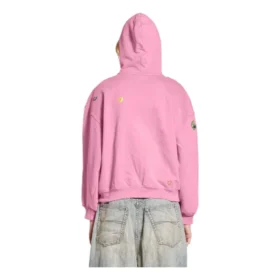 Ovocná mikina s kapucí a zipem „Faded Dirty Pink“ 803264TRVS59568
