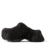 Pantofle Crocs „Black Fake Fur on Rubber“ 720762W0FOU1000
