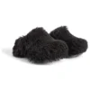 Pantofle Crocs „Black Fake Fur on Rubber“ 720762W0FOU1000