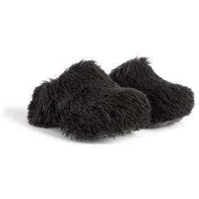 Pantofle Crocs „Black Fake Fur on Rubber“ 720762W0FOU1000