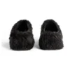 Pantofle Crocs „Black Fake Fur on Rubber“ 720762W0FOU1000