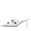 Pantofle na podpatky Cagole „White Lambskin“ 714253WAD4E9081