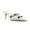 Pantofle na podpatky Cagole „White Lambskin“ 714253WAD4E9081