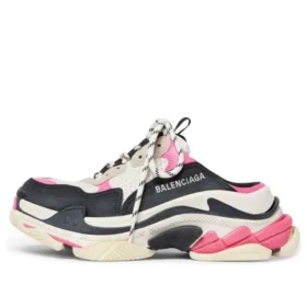 Pantofle Triple S „White Pink and Black Double Foam and Mesh“ 755686W3SM15671
