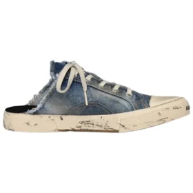 Pařížské opotřebované Denim pantofle „Blue“ 693952W3RCL4090