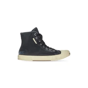 Pařížské vysoké tenisky „Black Destroyed Denim and White Rubber“ 688756W3RC11090