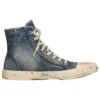 Pařížské vysoké tenisky „Blue Destroyed Denim and Rubber“ 688756W3RCL4090