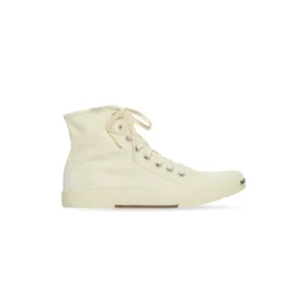 Pařížské vysoké tenisky „White Destroyed Cotton and White Rubber“ 688756W3RC49090