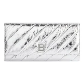 Peněženka Crush na řetízku, metalizovaná, prošívaná „Silver“ 781723210IW8110
