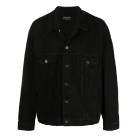 Půjčovna oblečení Denimová bundy s volným střihem „Black“ 675206TEW051105