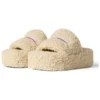 Platformové pantofle s kožešinou „Beige“ 762826W2DO19796
