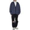 Pletený kardigan s celoplošným logem „Blue White“ 736248T32338502