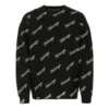 Pletený svetr s celoplošným logem „Black“ 646493T41121070
