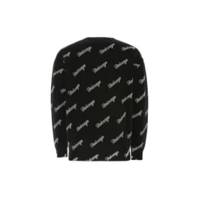 Pletený svetr s celoplošným logem „Black“ 646493T41121070