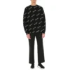 Pletený svetr s celoplošným logem „Black“ 646493T41121070