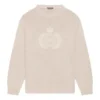 Pletený svetr s kulatým výstřihem a logem BB Laurel Crown „Beige“ 664369T32119028