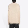 Pletený svetr s kulatým výstřihem a logem BB Laurel Crown „Beige“ 664369T32119028