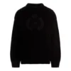 Pletený svetr s kulatým výstřihem a logem BB Laurel Crown „Black“ 664369T32111000
