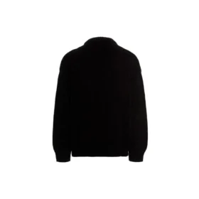 Pletený svetr s kulatým výstřihem a logem BB Laurel Crown „Black“ 664369T32111000