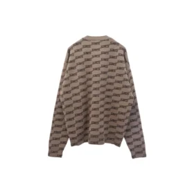 Pletený svetr s kulatým výstřihem a potiskem BB „Beige“ 733859T32539378