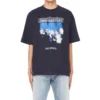 Pánské Balenciaga Speed Hunters černé s modrým pruhem, krátký rukáv, šedé 541875TCV381055